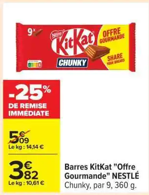 Carrefour Barres KitKat Offre Gourmande NESTLÉ offre