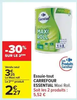 Carrefour Essuie-tout CARREFOUR ESSENTIAL Maxi Roll offre