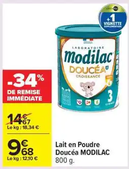 Carrefour Lait en Poudre Doucéa MODILAC offre