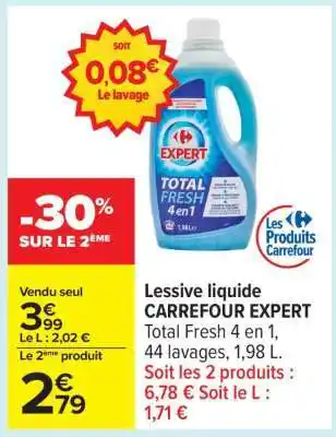 Carrefour Lessive liquide CARREFOUR EXPERT offre