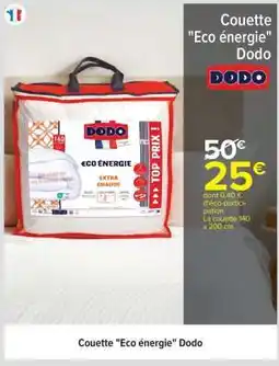 Carrefour Couette Eco énergie Dodo offre