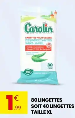 Stokomani CAROLIN 80 lingettes soit 40 lingettes taille xl offre