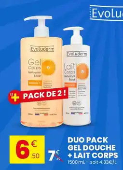 Stokomani EVOLUDERM Duo pack gel douche + lait corps offre