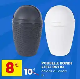 Stokomani Poubelle ronde effet rotin offre