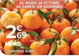 Carrefour Clémentine feuille offre