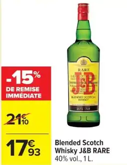 Carrefour J&B RARE Blended Scotch Whisky offre
