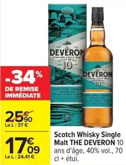 Carrefour THE DEVERON Scotch Whisky Single Malt offre