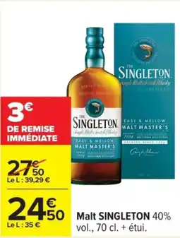 Carrefour SINGLETON Malt offre