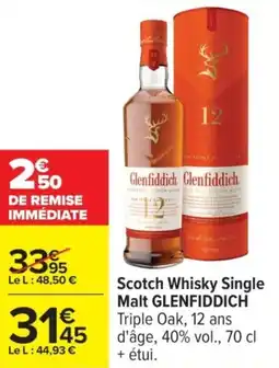 Carrefour GLENFIDDICH Scotch Whisky Single Malt offre