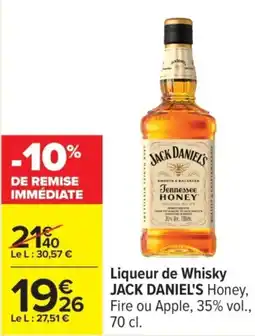 Carrefour JACK DANIEL'S Liqueur de Whisky offre