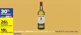 Carrefour JAMESON Irish Whiskey offre