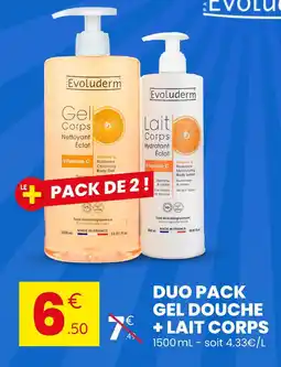 Stokomani EVOLUDEM Duo pack gel douche + lait corps offre