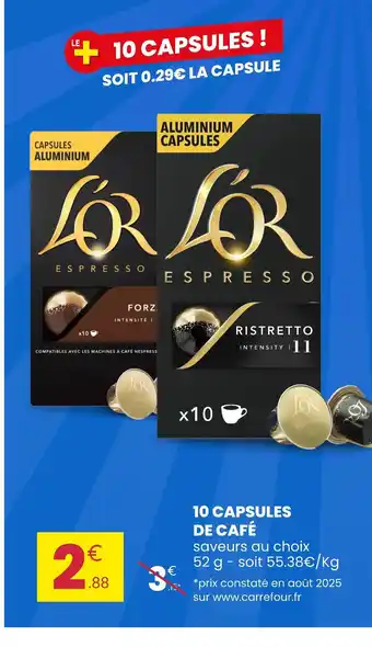 Stokomani L'OR 10 capsules de café offre