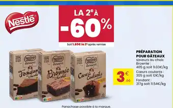 Stokomani NESTLÉ Préparation pour gâteaux offre