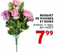Trafic Bouquet de pivoines et roses offre