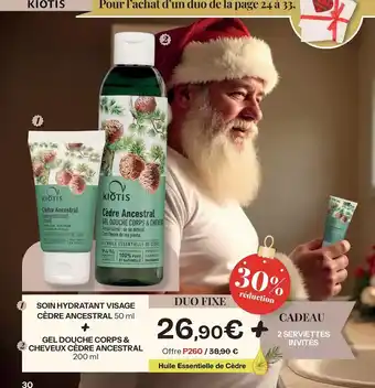 Stanhome Kiotis - gel douche corps & cheveux cèdre anciterral offre