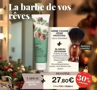 Stanhome Kiotis - crème à raser cèdre offre