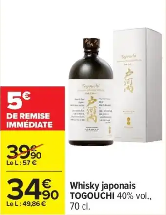 Carrefour TOGOUCHI Whisky japonais offre