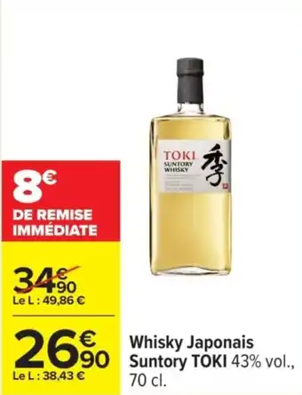 Carrefour TOKI Whisky Japonais suntory offre