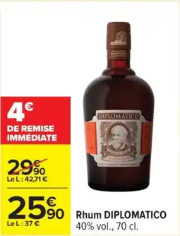 Carrefour DIPLOMATICO Rhum offre