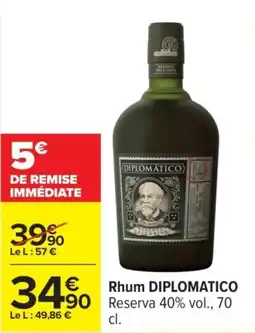 Carrefour DIPLOMATICO Rhum offre