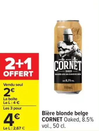 Carrefour CORNET Bière blonde belge offre