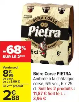 Carrefour PIETRA Bière Corse offre