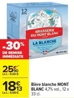 Carrefour MONT BLANC Bière blanche offre