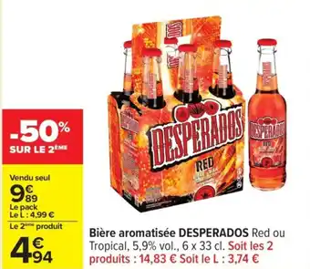 Carrefour DESPERADOS Bière aromatisée offre