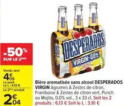 Carrefour DESPERADOS Virgin bière aromatisée sans alcool offre