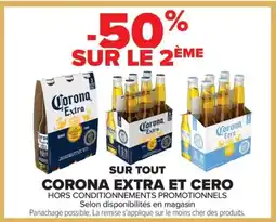 Carrefour CORONA EXTRA ET CERO Sur tout offre