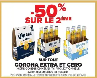 Carrefour CORONA EXTRA ET CERO Sur tout offre