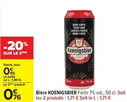 Carrefour KOENIGSBIER Bière offre