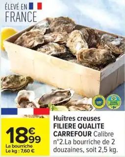Carrefour Huîtres creuses FILIERE QUALITE CARREFOUR offre