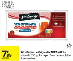 Carrefour MADRANGE Ribs Barbecue Original offre
