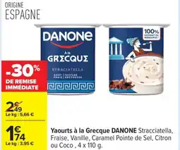 Carrefour DANONE Yaourts à la Grecque offre