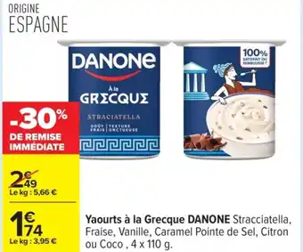 Carrefour DANONE Yaourts à la Grecque offre