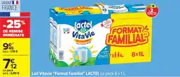 Carrefour LACTEL Lait Vitavie "Format Familial" offre