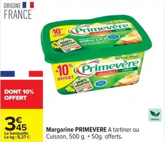 Carrefour PRIMEVERE Margarine offre