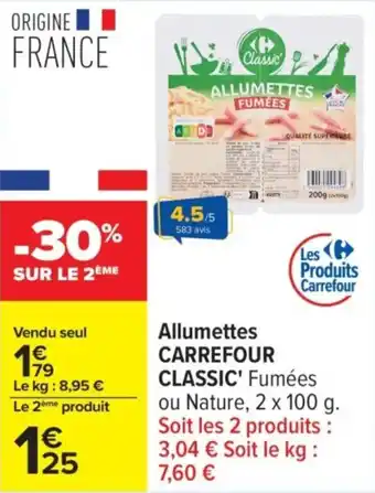 Carrefour Allumettes carrefour classic offre