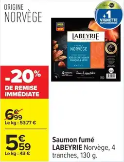 Carrefour LABEYRIE Saumon fumé offre
