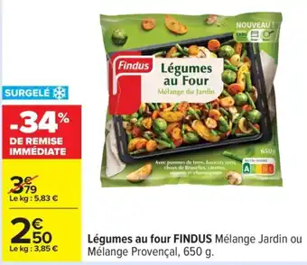Carrefour FINDUS Légumes au four offre
