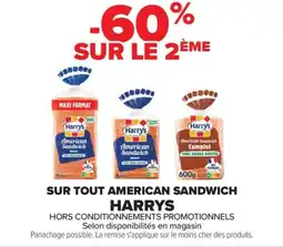Carrefour HARRYS Sur tout american sandwich offre
