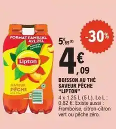 E.Leclerc Lipton - boisson au thé saveur pêche offre