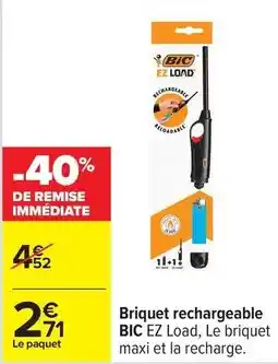 Carrefour Bic - briquet rechargeable offre