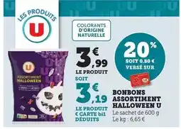 Maximarché U - bonbons assortiment halloween offre