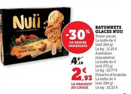 Maximarché Nuii - batonnets glaces offre