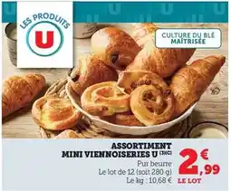 Maximarché U - assortiment mini viennoiseries offre