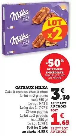 Maximarché Milka - gateaux offre
