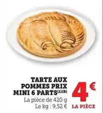Maximarché Prix mini - tarte aux pommes 6 parts offre